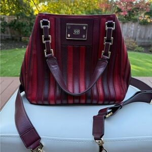 Anya Hindmarch Belvedere Leather Hobo Red/Burgundy Shoulder Bag/ Tote